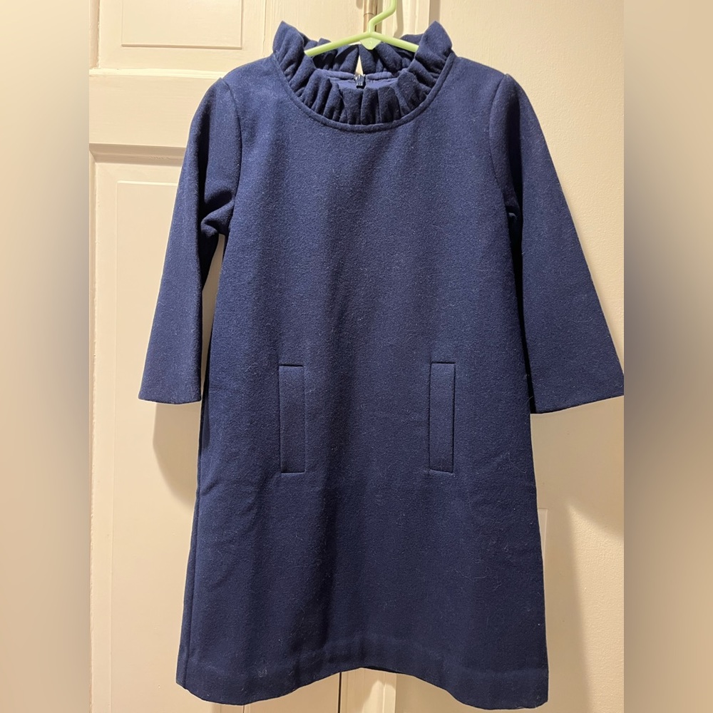 Classic Prep Childrenswear Girl’s Claudia Ruffle-Collar Shift Dress - Picture 13 of 14